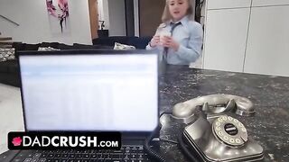Eva Nyx gets her tight teen pussy creampied by stepdad in taboo roleplay