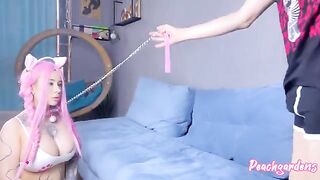 I fed my stepsister Kitty Teen from a bowl full of cum