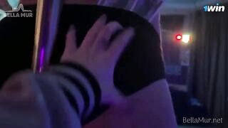 Group sex party with students backstage