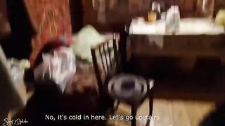 A pick-up guy fucked a whore in an abandoned house, a real hardcore scene