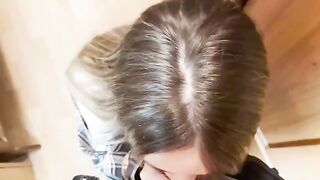 The cute girl fucked the courier for poor service while her husband was away