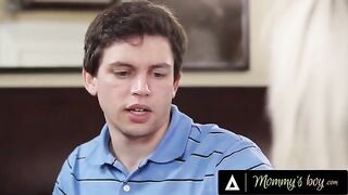 Young guy fucks his stepmom Nina Elle’s cunt hard, making her moan