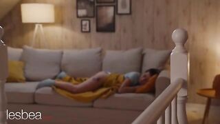 Andrea Lapiedra and Kaira Love enjoy passionate lesbian sex with a vibrator in a steamy Lesbea scene