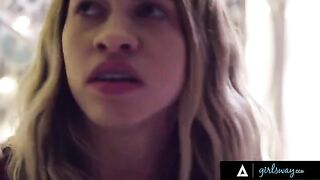 A bullied teen sneaks into the bathroom with a popular girl