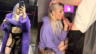 Met a sexy girl in the elevator and fucked her hard