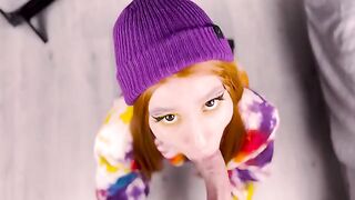 Red hair cutie presented her ass to me after giving a blowjob in stunning 4K quality