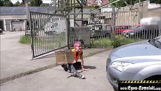 Climate activist gets fucked by old man in a hardcore scene