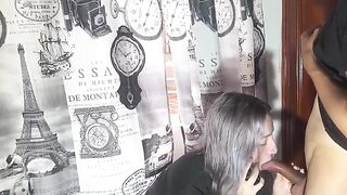 An extremely unfaithful woman has sex with her stepbrother while speaking to her boyfriend on the phone
