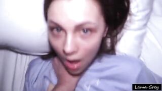 A girl with an angel face becomes a wild cumslut - College Dorm Scene