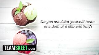 A sex interview with the stunning Jewelz Blu ends with a hot cumshot