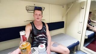A hot chick is being fucked by a stranger on the train