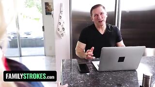 Pervert stepdad seduced his stepdaughter to fuck