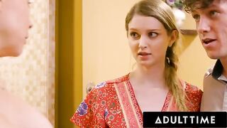 A masseuse introduces her friend and boyfriend to a new erotic massage experience in this steamy scene
