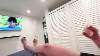 A lucky guy gets the house of his dreams and a hot blonde to go with it
