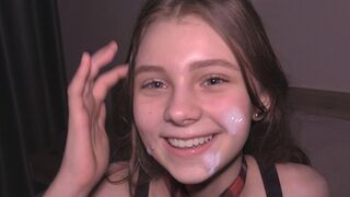 College girl is used as a cum dump by a pervert in this intense scene