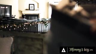 Rachael Cavalli, the busty stepmom, gets her pussy railed after catching her stepson wanking
