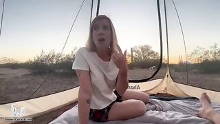 Stepmom takes care of her stepson’s penis while stargazing with him