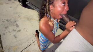 Truck stop encounter with a married girl who loves to suck cock