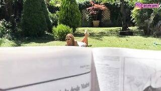I dressed up in FREUTOY in the garden, and my ass was filled with cum!