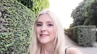 A cute girl met a guy in Paris and fucked with him without condoms