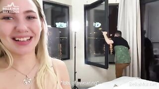 Real behind the scenes action from a porn set