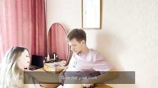 Polly Dollie seduced a guy before the party, deepthroat and all