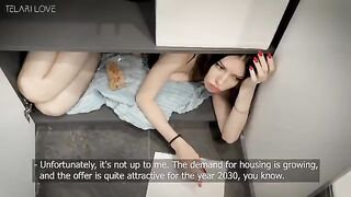 The luxurious girl tried to extend the wardrobe lease but received a creampie