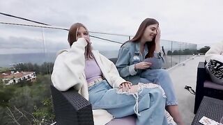 We met the neighbors and fucked in a public place