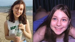 Cute girl serves as a submissive fucktoy on the beach