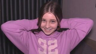 Submissive teen with a cute face gets her hole stretched in an intense scene