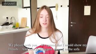 The step sister lost at chess and got double cream in her pussy