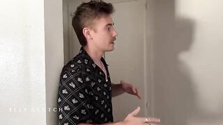 Two hot guys fucked my sister's two friends on her bed, an intense scene