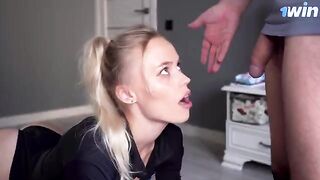 A stepmom saw my cock and wanted to suck it and fuck me