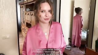 I got my stepmom's undies dirty on purpose (with subs)
