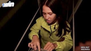 A girl made a daring sex toy purchase under the bridge
