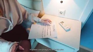 The girl didn’t read the lease and paid with her pussy