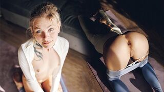 Babe got her pussy railed while doing yoga, damn hot!