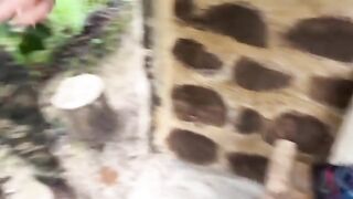 Couple making love in the jungle and getting caught there