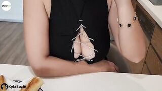 The girl is looking for excuses to get fucked as she hasn’t had sex for a while