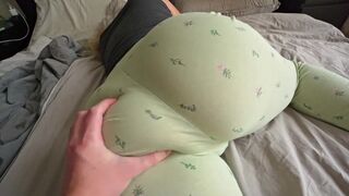 Girl with a thick ass in sensual action, showcasing her curvy charm