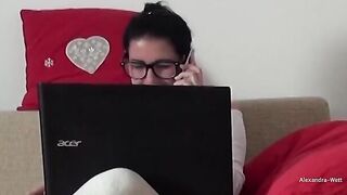 Babe Alexandra Wett is too hungry for cock, even in strange situations