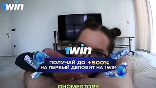 A tattooed girl with a beautiful body makes a great blowjob