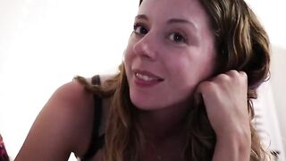 Nadia Fox reads erotica while getting fucked by a huge cock