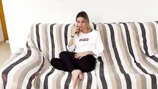 A blonde is being bored and calls her friend to lick her and fuck her