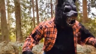 Date with a girl turned into a nightmare, she became a wolf and got fucked hard