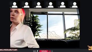 The guy tested his new glasses on his girlfriend during a Zoom meeting