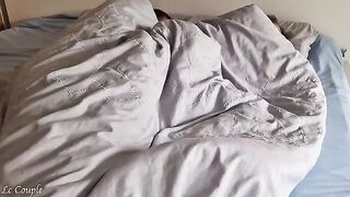The husband cures morning sleepiness by fucking his wife’s wet pussy hard