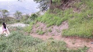 Fitness Latina MILF with big ass gets spied on while running outdoors by BBC