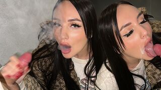 A blowjob in public place and on her face, it's not a sin