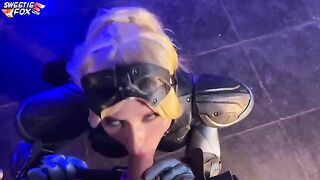 Horny Nova from Starcraft gets her cock sucked and cum swallowed